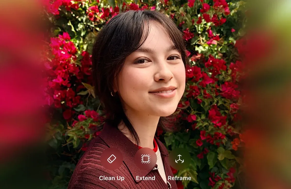 Recurso Estender amplia o fundo de fotos no app Fotos