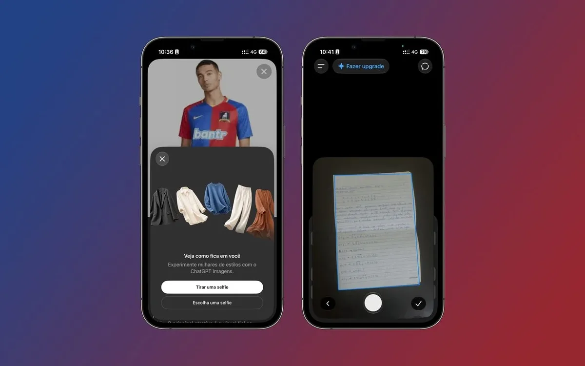 ChatGPT passa a escanear documentos pela câmera no iOS