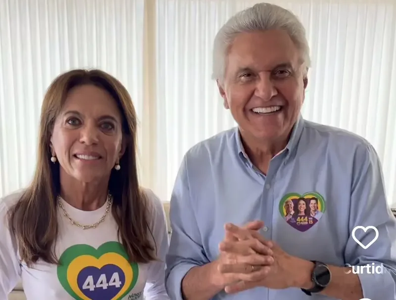 Caiado pede votos para Gracinha ao Senado e Daniel Vilela ao governo de Goiás
