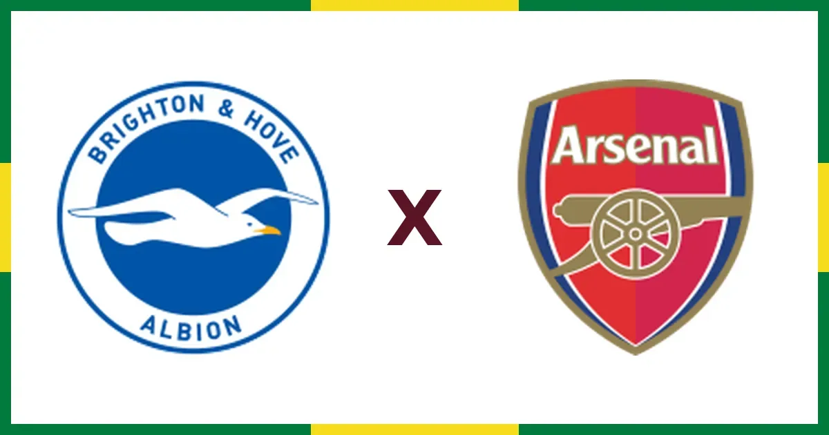 Brighton recebe Arsenal em duelo com transmissão por três plataformas