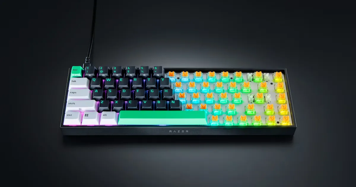 Razer detalha teclado Reclusa X Mini 65% com estrutura silenciosa