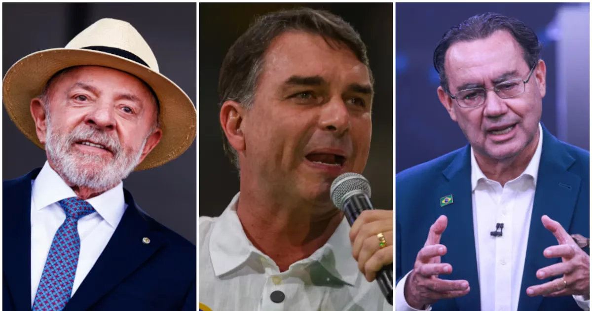 Flávio Bolsonaro aparece à frente de Lula em simulação de segundo turno