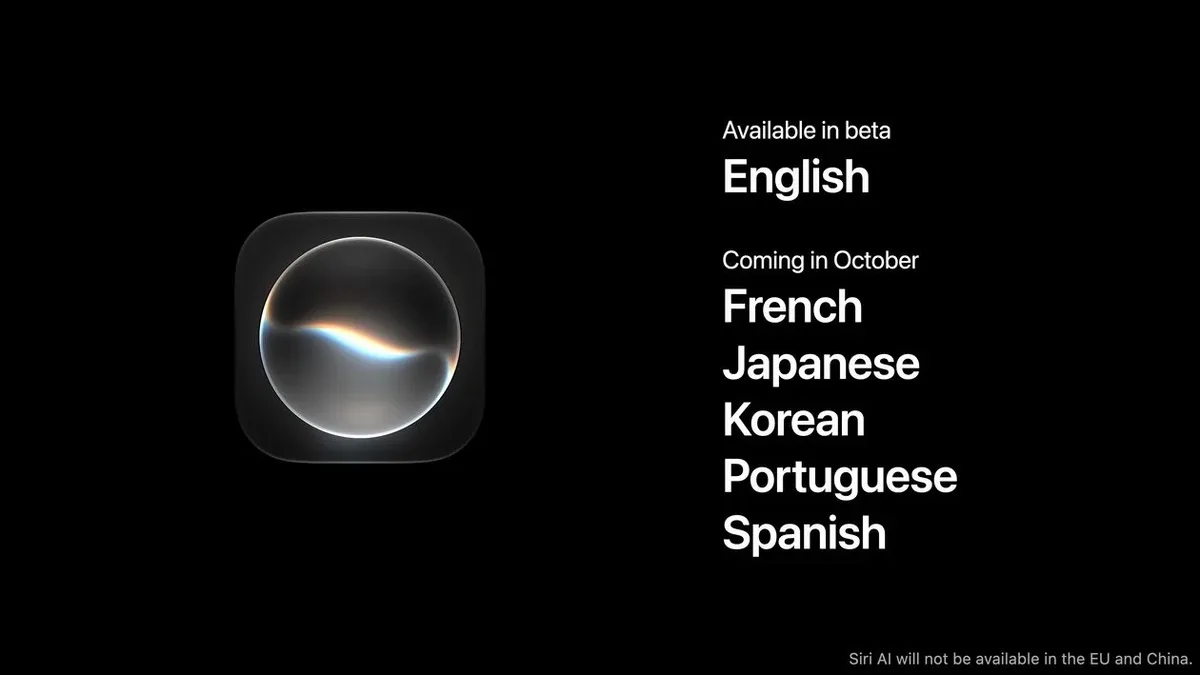 Apple anuncia português na Siri AI a partir de outubro