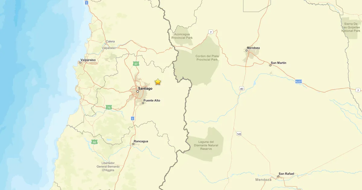 Tremor de magnitude 4,8 atinge região central do Chile