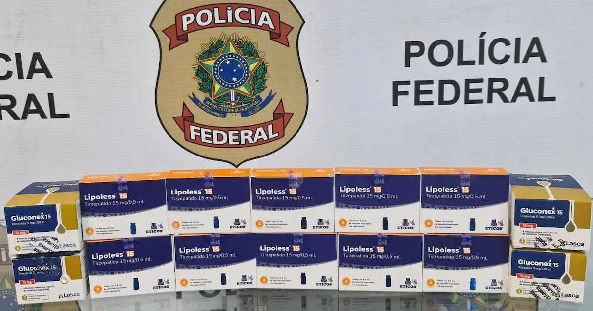 PF prende passageiro com 56 ampolas de tirzepatida no Galeão