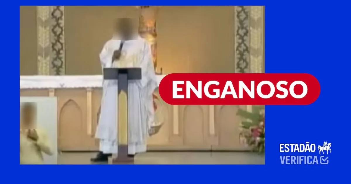 Vídeo de padre contra o PT é de 2010 e não convoca voto nas eleições de 2026