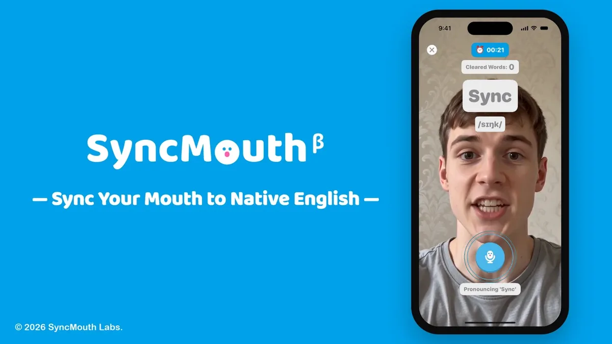 SyncMouth β combina leitura labial e áudio no treino de idiomas