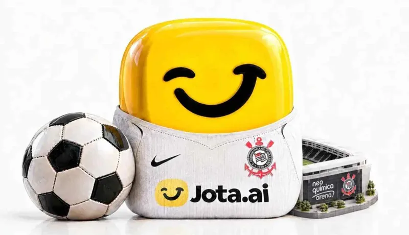 Jota.ai estreia como patrocinadora do Corinthians em jogo contra o Internacional