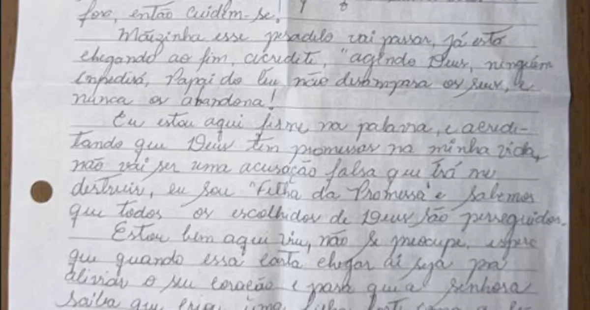 Carta de Deolane Bezerra tranquiliza família e afirma estar bem cuidada na prisão