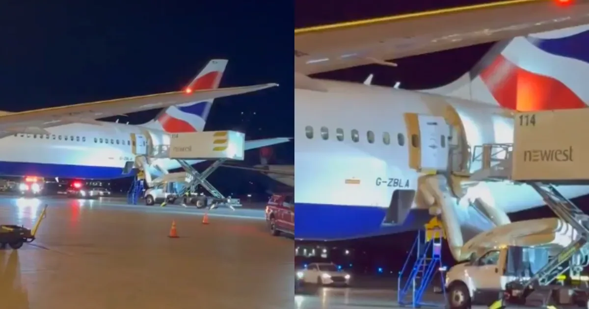 Slide de emergência acionado durante voo da British Airways em Montreal