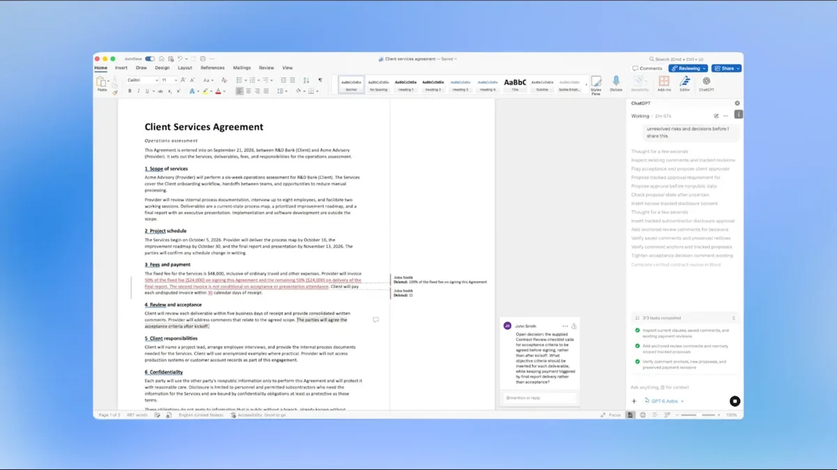 OpenAI leva ChatGPT ao Word e amplia recursos em navegador e plugins