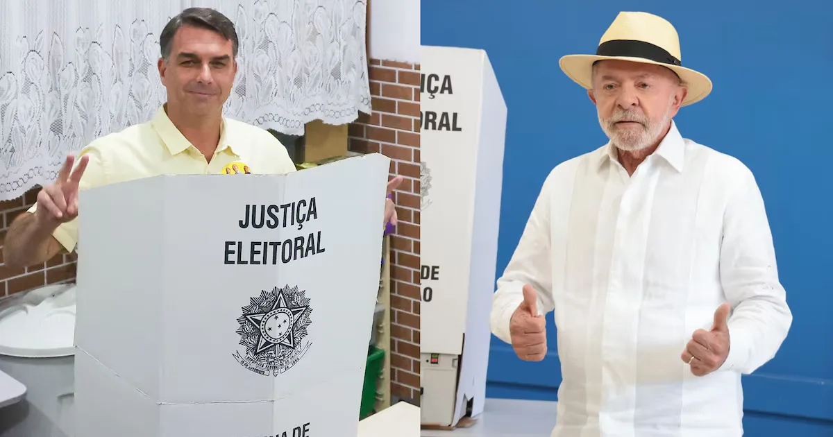 Flávio Bolsonaro e Lula disputam o segundo turno presidencial