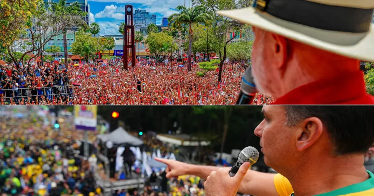 Lula fecha campanha em São Paulo, e Flávio Bolsonaro faz atos em SP e no Rio