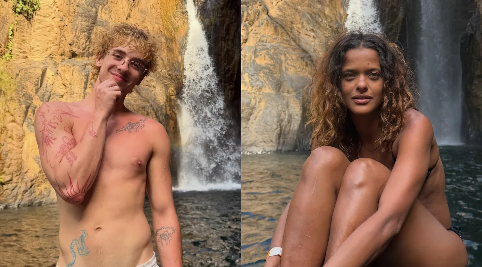 Thainá Duarte teria mostrado Juliano Floss a equipe durante gravação de filme