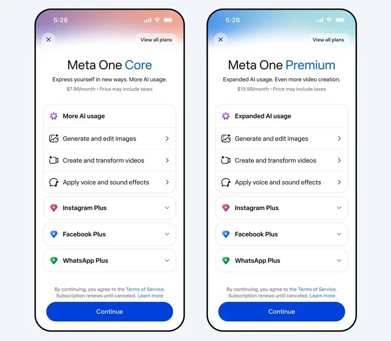 Meta One chega ao mundo com planos para usuários, criadores e empresas