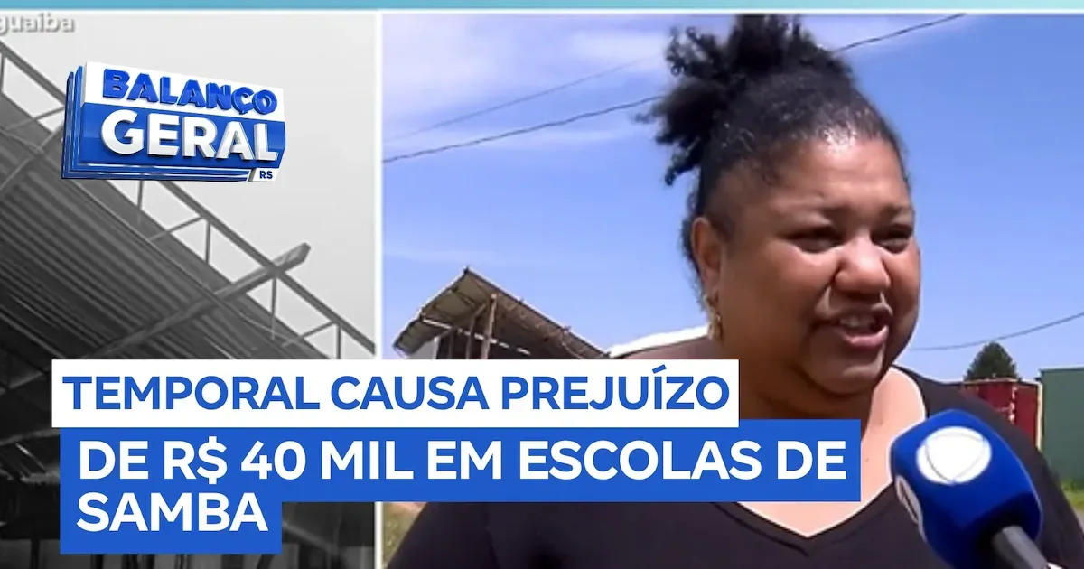 Temporal danifica quadra da União da Tinga e interrompe preparação para o Carnaval