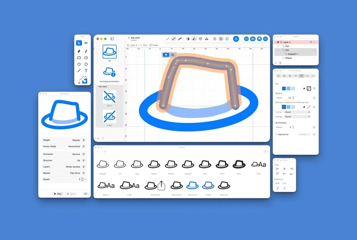 McKinley exporta símbolos da Apple diretamente para o Xcode