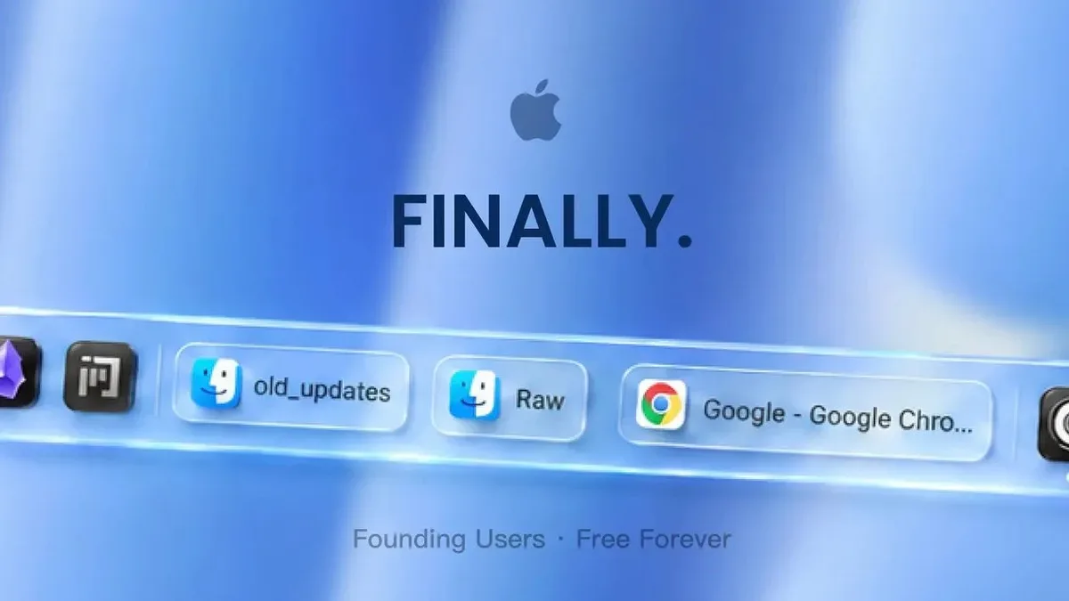 Tungsten Edge organiza janelas de aplicativos na parte inferior do macOS