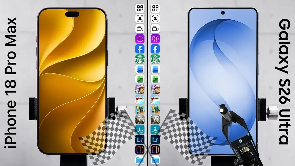 iPhone 18 Pro Max termina teste de desempenho à frente do Galaxy S26 Ultra