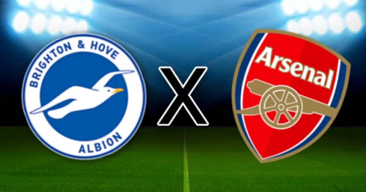Arsenal defende liderança contra o Brighton neste sábado pela Premier League
