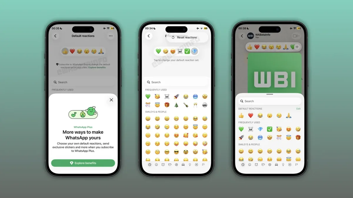WhatsApp testa bandeja de reações personalizada e alertas de aniversário no iPhone