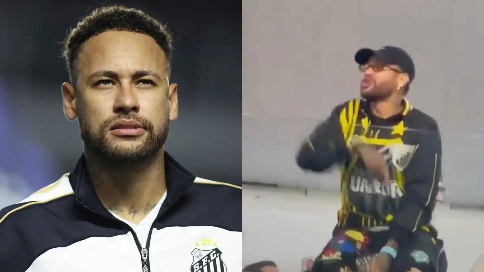 Neymar responde a provocações de atleticanos durante jogo do Santos