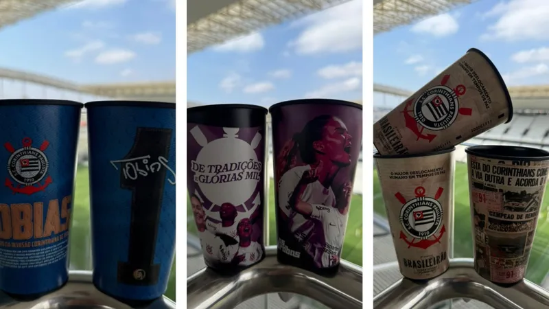 Corinthians apresenta copos especiais sobre Invasão de 1976 e futebol feminino