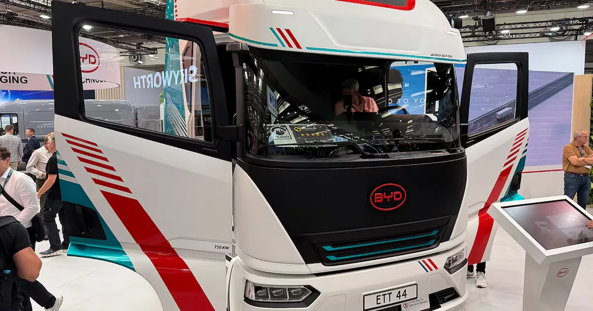 Caminhão elétrico da BYD recebe cinco estrelas em teste de segurança na Europa