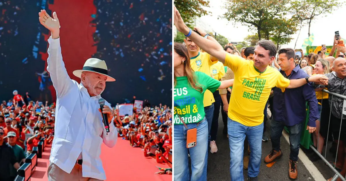 Cinco estados ficam fora da rota de Lula e Flávio Bolsonaro na campanha